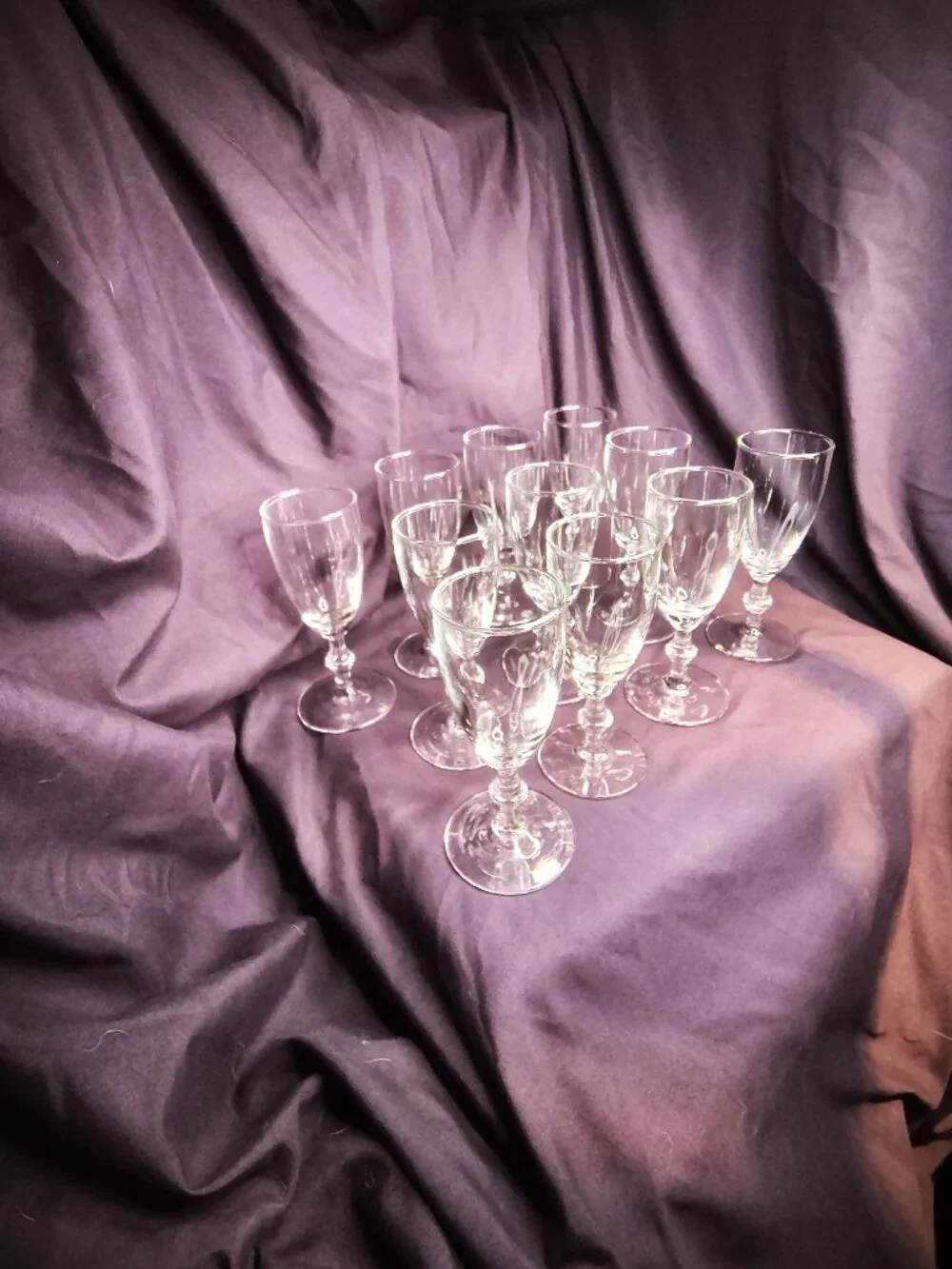 LIKE NEW! Set of 11 Vintage Libbey Georgian Collection clear 4oz cordial/whiskey